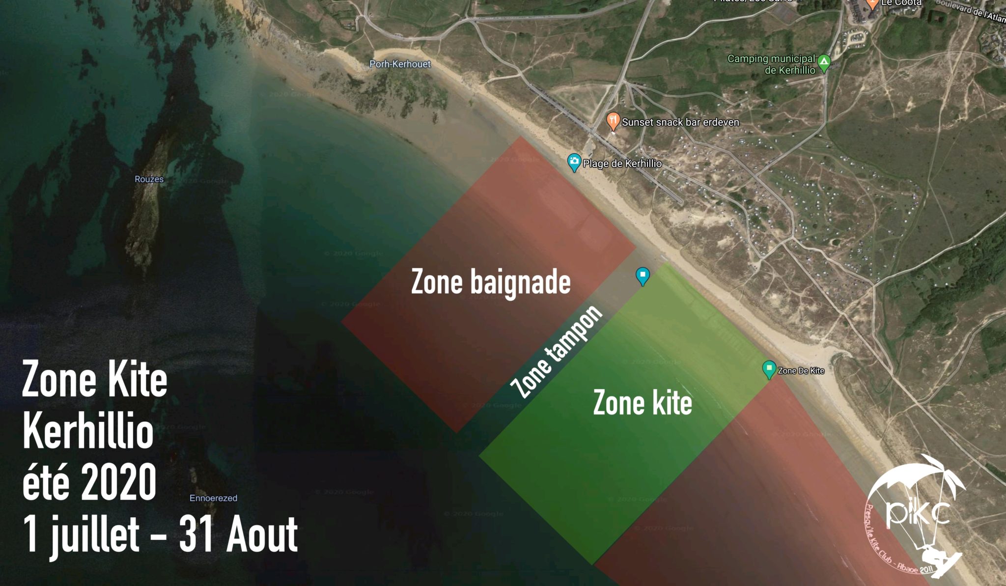 PIKC Présentation des Spots de kitesurf Morbihan